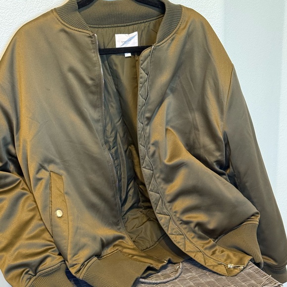 GREY LAB Jackets & Blazers - Green Bomber Jacket